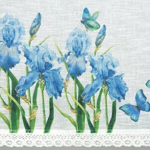 Firana gotowa EUROFIRANY Ala 150 x 30 cm BiaÅo-niebieski