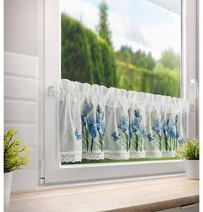Firana gotowa EUROFIRANY Ala 150 x 30 cm BiaÅo-niebieski
