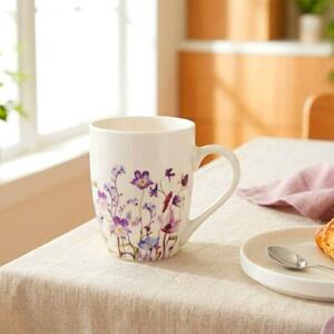 Kubek porcelanowy kwiaty LOUKA 360 ML