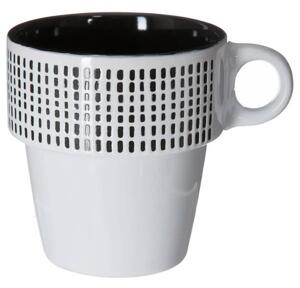Zestaw 6 filiżanek porcelanowych na stojaku, kubki do kawy, komplet filiżanek, porcelanowe kubki na stojaku