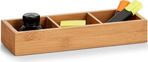 Pojemnik bambusowy z przegródkami, organizer do przechowywania przedmiotów, łatwe w czyszczeniu pudełko