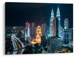 Obraz - Noc w Kuala Lumpur (70x50 cm)
