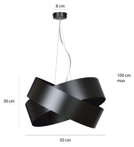 Vieno Black 512/1 Wisząca Lampa Sufitowa Loft Regulowana Metalowa Czarna