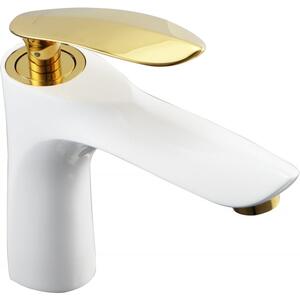 Mexen Lily bateria umywalkowa, biała/złota - 73600-25