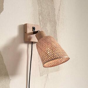 Good & Mojo Kinkiet designerski Java, jasne drewno, salon / jadalnia, bambus