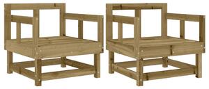 Krzesła ogrodowe, 2 szt., impregnowane drewno sosnowe