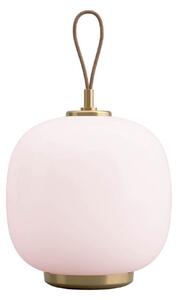 Lampa Stołowa Louis Poulsen, pudrowy róż, salon, szkło