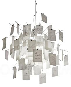 Lampa Wisząca Ingo Maurer, Zettel'z 6, biały, salon, papier | karton