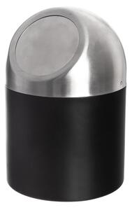 Czarny kosz na śmieci ze stali nierdzewnej 1,2 l BLACK – Orion