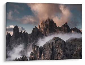 Obraz - Włoskie Dolomity ukryte we mgle (70x50 cm)