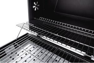 Grill ogrodowy węglowy GOCKOWIAK Mejor Zamykany, kółka, półki boczne, termometr