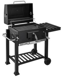 Grill ogrodowy węglowy GOCKOWIAK Mejor Zamykany, kółka, półki boczne, termometr