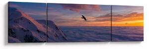 Obraz o zachodzie słońca, Mt. Blanc (170x50 cm)