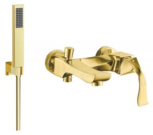 Mexen Estrella R02 bateria wannowa z zestawem prysznicowym, złota - 7233R02-50
