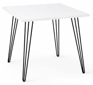 Stół 68x68cm Stolik Hairpin legs skośne Biały Alaska PROMOCJA I ArtDHome
