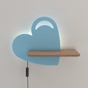 Kinkiet HEART niebieski LED 1x5W 250lm wym:26x36x12cm IP20 Candellux