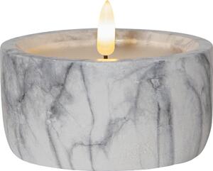 Szaro-biała betonowa świeca LED Star Trading Flamme Marble, wys. 7,5 cm