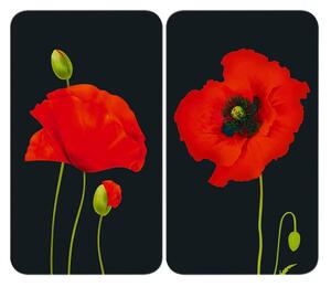 Szklane płyty ochronne na kuchenkę zestaw 2 szt. 52x30 cm Poppy – Maximex