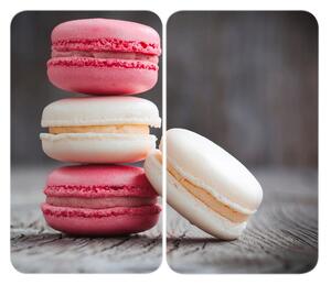 Zestaw 2 szklanych płyt ochronnych na kuchenkę Wenko Macarons, 52x30 cm