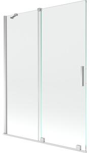 Mexen Velar parawan nawannowy 2-skrzydłowy rozsuwany 130 x 150 cm, transparent, chrom - 896-130-000-01-01