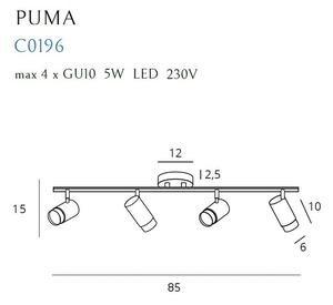 Lampa Sufitowa Puma 4 Gu10 C0196 Maxlight