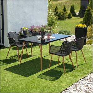 Krzesło ogrodowe PATIO Igor 47565 Czarno-brązowy