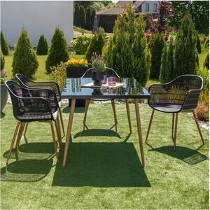 Krzesło ogrodowe PATIO Igor 47565 Czarno-brązowy
