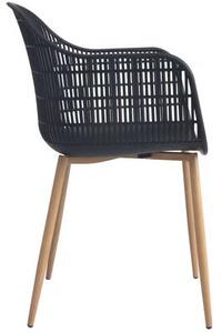 Krzesło ogrodowe PATIO Igor 47565 Czarno-brązowy