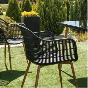 Krzesło ogrodowe PATIO Igor 47565 Czarno-brązowy