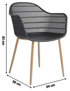 Krzesło ogrodowe PATIO Igor 47565 Czarno-brązowy