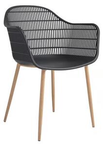 Krzesło ogrodowe PATIO Igor 47565 Czarno-brązowy