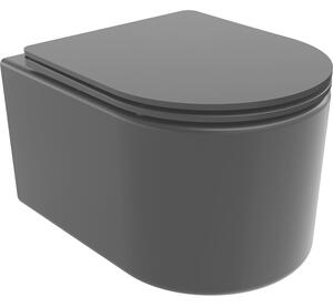 Mexen Sofia miska wc Rimless z deską wolnoopadającą slim, duroplast, czarna mat - 30541085