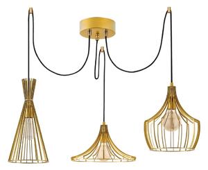 Lampa wisząca w kolorze złota z metalowym kloszem Mezopotamya – Opviq lights