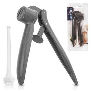 Wyciskacz do czosnku aluminiowy z czyścikiem 15,5 cm 2 el