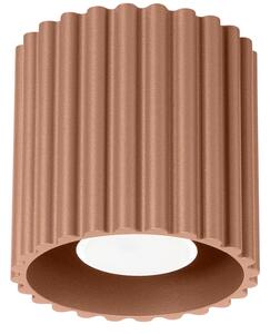 Ryflowana lampa tuba w kolorze mocca N6-F94