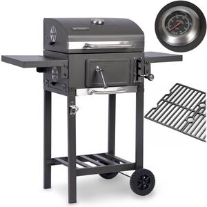 Grill węglowy ogrodowy Berdsen BD-892 żeliwny ruszt z pokrywą popielnik + termometr