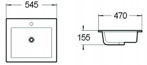 Mexen Salma umywalka wpuszczana w blat 54 x 47 cm, biała - 25395400
