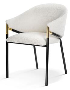 Krzesło tapicerowane La Coquette Bukla, nogi czarno-złote