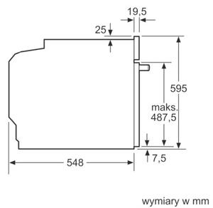 Piekarnik BOSCH HBG579EB7 Elektryczny Czarny A+ Air Fryer pieczenie bez tÅuszczu sterowanie przez aplikacje HomeConnect