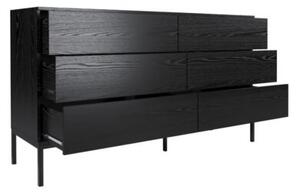 Komoda KRON 6S 150cm czarny dÄ b