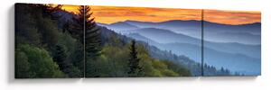 Obraz - Czerwone chmury w górach (170x50 cm)