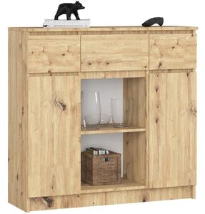 Komoda AKORD K100 kolor DÄ b Artisan mat 101 cm 2 drzwi 3 szuflady 4 pÃ³Åki 101x35x98 cm