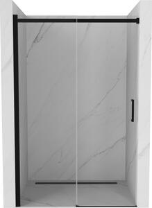 Mexen Omega drzwi prysznicowe rozsuwane 140 cm, transparent, czarne 825-140-000-70-00