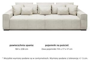 MebleMWM Sofa rozkładana MINDELO BIGSOFA | kolory do wyboru
