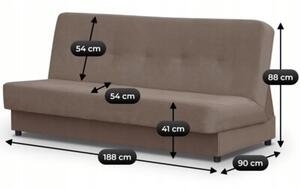Wersalka RozkÅadana Sofa Z FunkcjÄ Spania Dwuosobowa Welur BrÄ z ARUBA