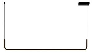 Patinar – Lampa liniowa wisząca LED 90 cm, 12W, 3000K, czarna
