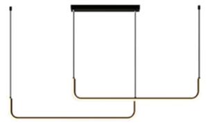 Patinar 2 – Lampa liniowa wisząca LED 24W, 3000K, czarna 120 cm
