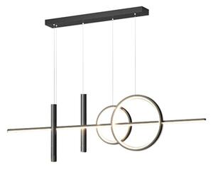 Linet Plus- Nowoczesna Wisząca Lampa liniowa LED Czarny nad stół