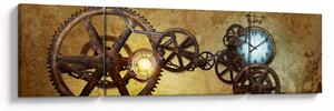 Obraz starych mechanizmów zegarowych (170x50 cm)