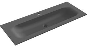 Mexen Vela umywalka wpuszczana w blat 121 x 46,5 cm, czarna mat - 25231271